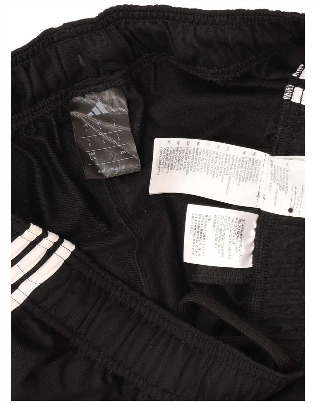 Adidas Herren-Trainingshose, groß, schwarz, Polyester, Sport