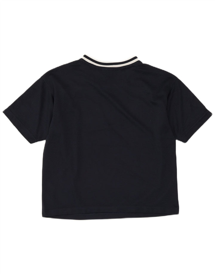 CHAMPION Damen Übergroßes Grafik-T-Shirt-Oberteil UK 10 Small Marineblau