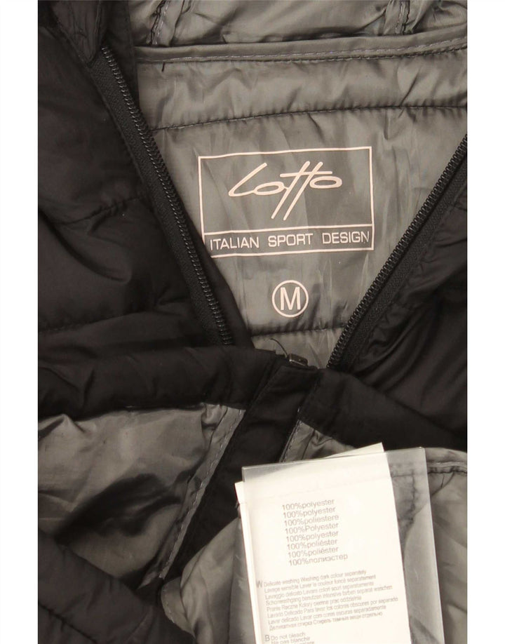 Lotto Damen-Kapuzenjacke, wattiert, UK 14, Mittelschwarz, Polyester