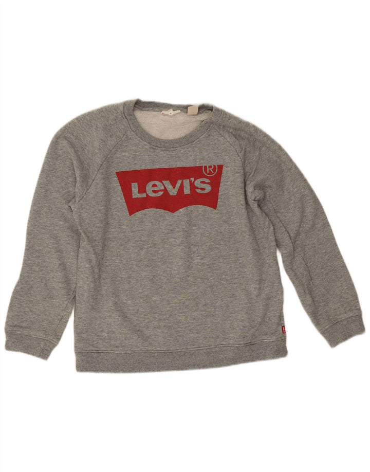Levi's Damen-Sweatshirt mit Grafik-Übergröße, Gr. 10, Größe S, Grau, Baumwolle
