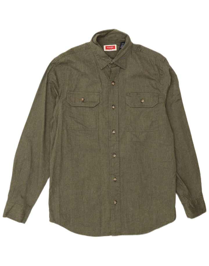 Wrangler Herrenhemd, klein, Khaki, Baumwolle
