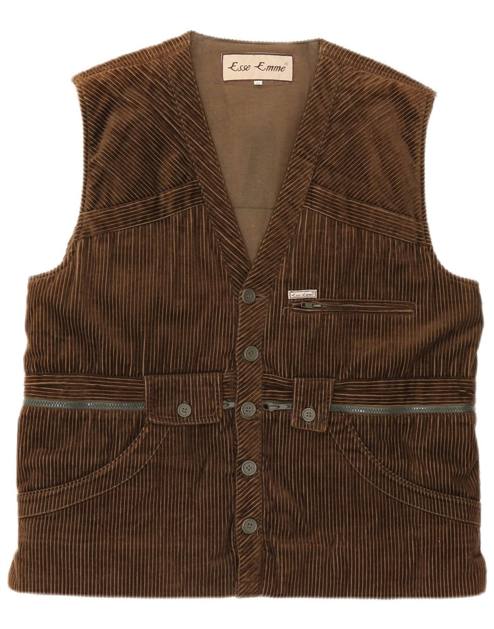 ESSE EMME Herren Cordweste IT 48 Medium Khaki Baumwolle