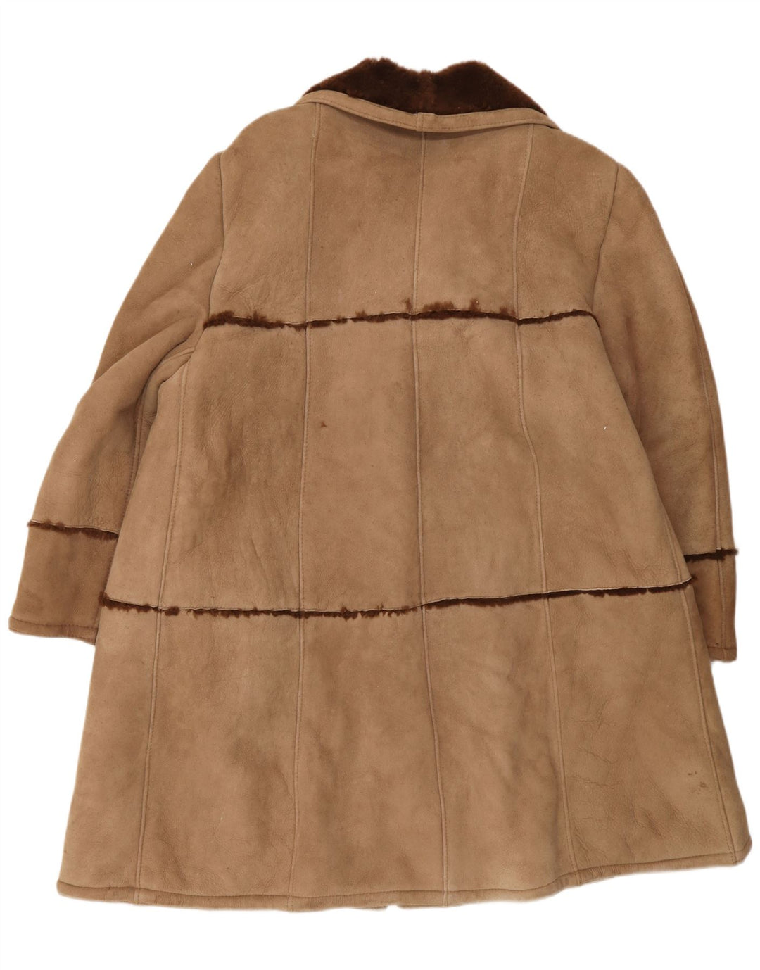 Vintage Damen Lammfellmantel UK 16 Large Beige
