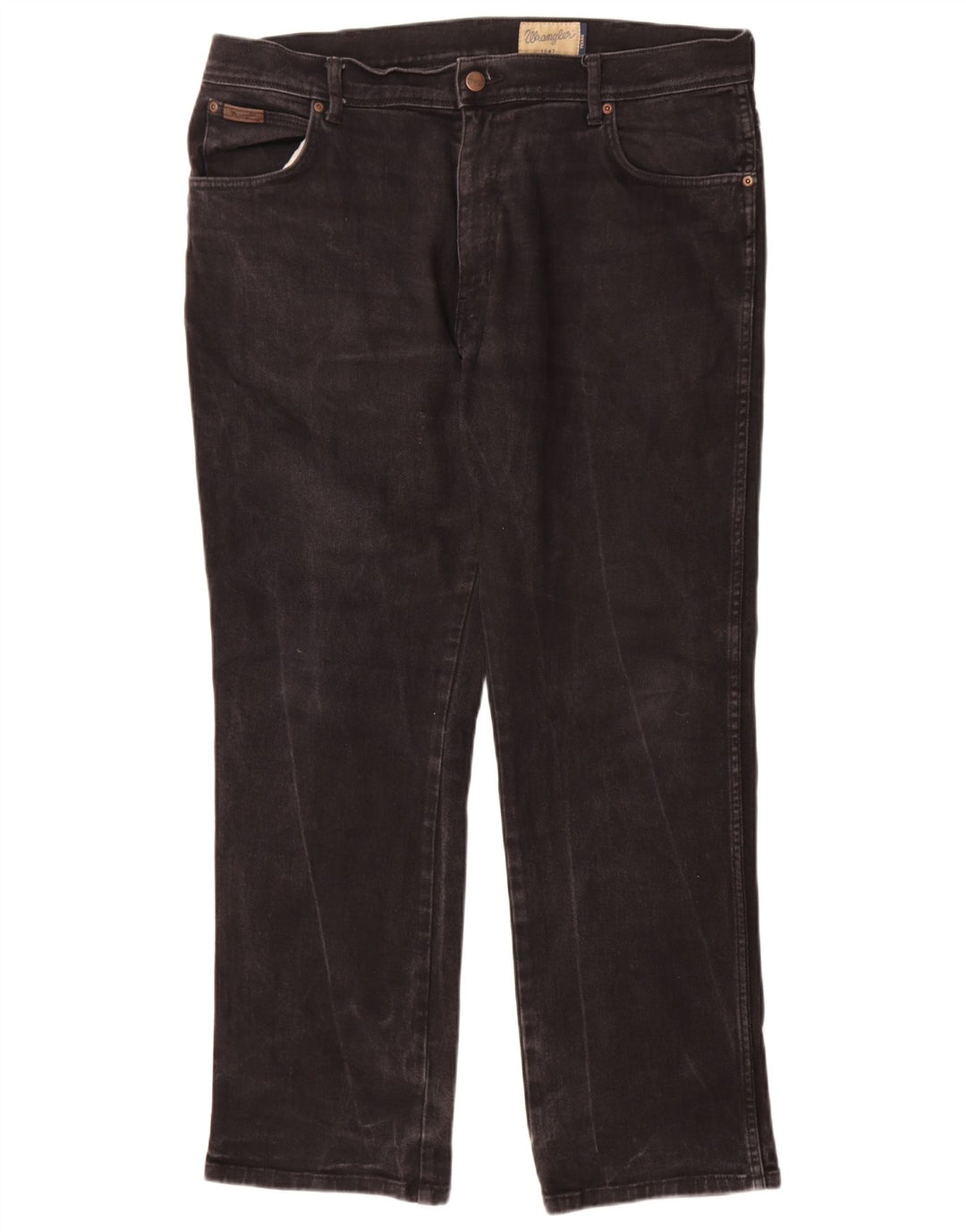 Wrangler Herren Texas Straight Jeans W38 L30 Schwarze Baumwolle