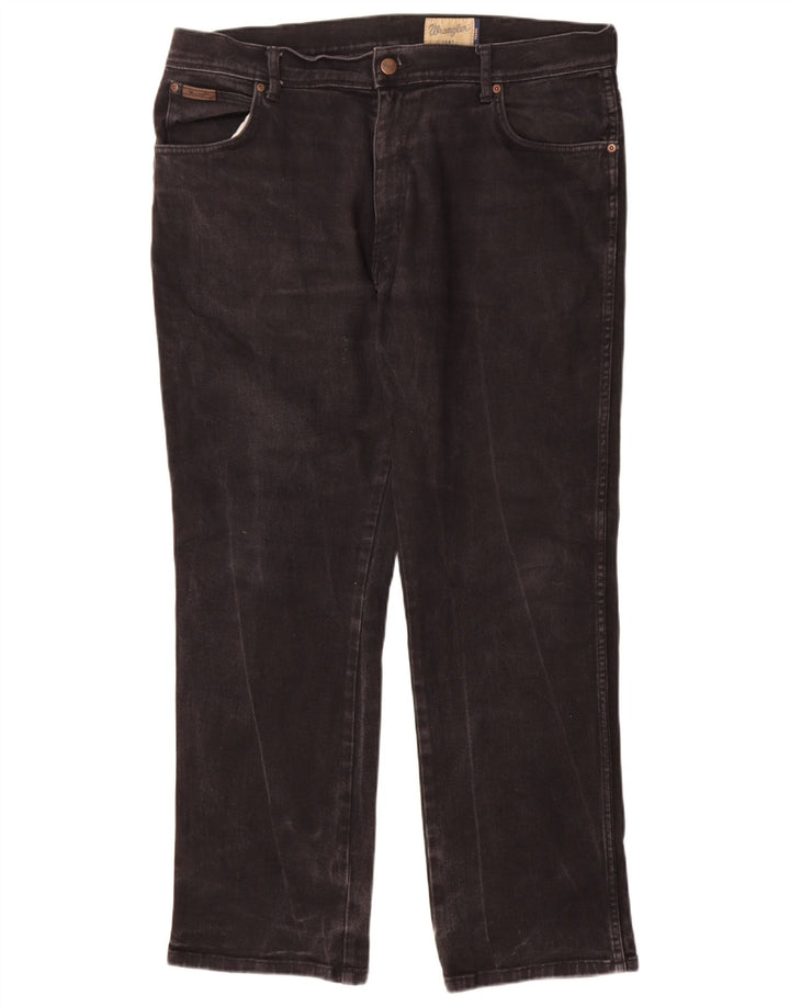 Wrangler Herren Texas Straight Jeans W38 L30 Schwarze Baumwolle