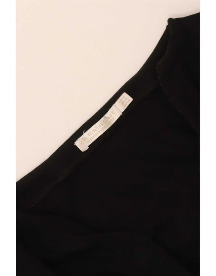 Zara Damen T-Shirt-Kleid UK 14 Medium Schwarz
