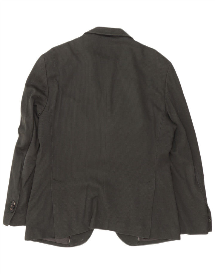 MASSIMO DUTTI Herren-Blazer mit 3 Knöpfen, IT 50, mittelgraue Baumwolle