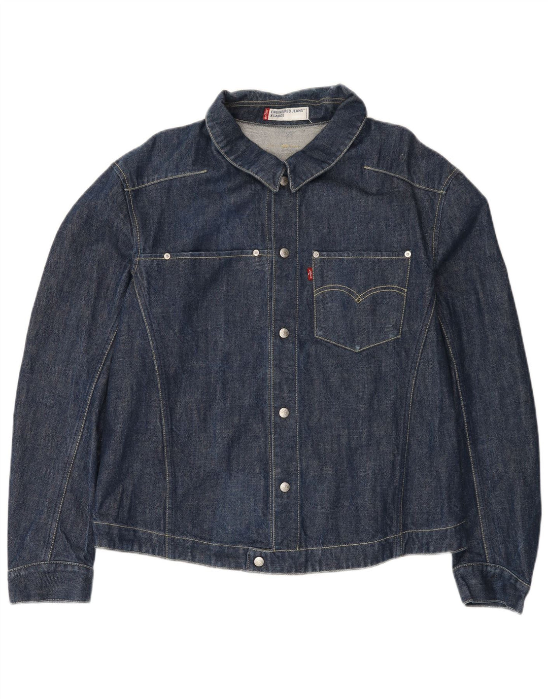 Levi's Damen Jeansjacke UK 42 XL Marineblau Baumwolle