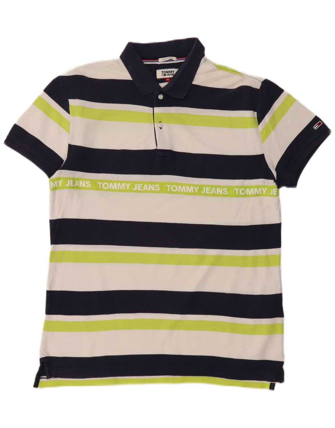 TOMMY HILFIGER Grafisches Rugby-Poloshirt für Herren, mittelmarineblau gestreift