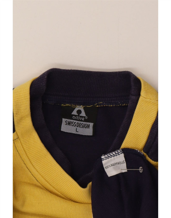 Active Herren-Sweatshirt mit Grafik, groß, mehrfarbig, Farbblock
