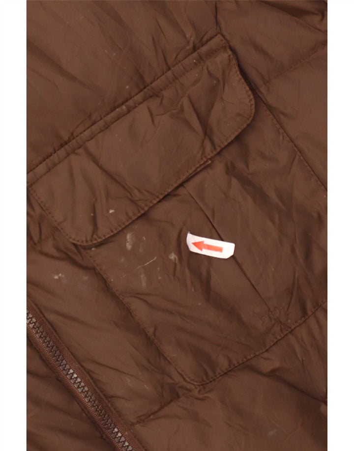 Armani Herren Wattierte Jacke UK 44 2XL Braunes Polyamid