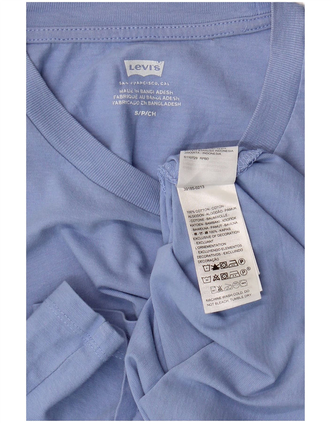 Levi's Damen T-Shirt Top UK 10 Small Blau Baumwolle