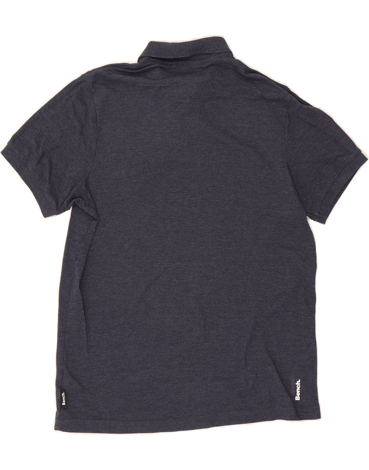 BENCH Mens Polo Shirt IT 52 Large Navy Blue Cotton Vintage Bench and Second-Hand Bench from Messina Hembry 
