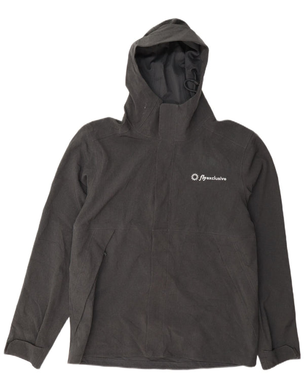 The North Face Herren-Regenjacke mit Kapuze, Größe 40, Grau