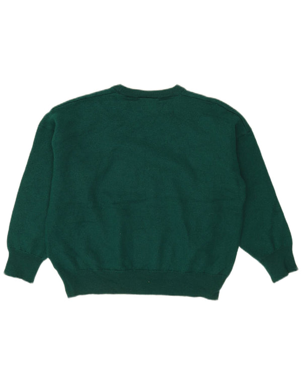Lacoste Herren-Pullover mit Rundhalsausschnitt, Größe 7 2XL, grüne Schurwolle