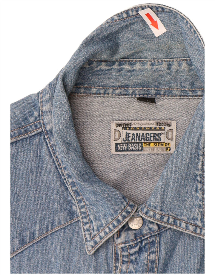 Jeanagers Herren-Jeanshemd XL, blaue Baumwolle