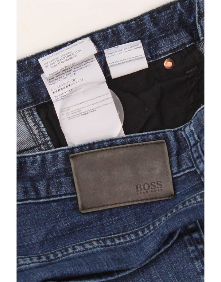 Hugo Boss Herren Slim Jeans W33 L32 Blaue Baumwolle