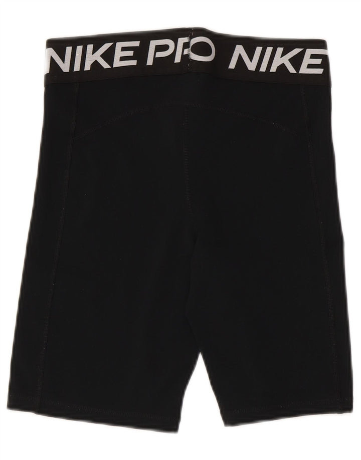 NIKE Damen Dri Fit Graphic Sport Shorts UK 12 Medium Schwarz Polyester