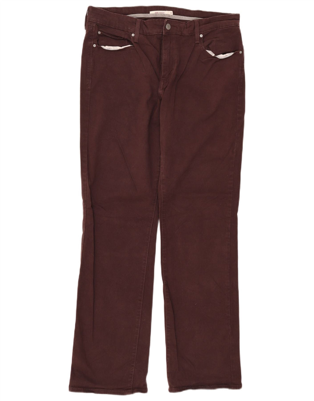 LEVI'S Damen 505 Straight Jeans W32 L32 Kastanienbraun Baumwolle