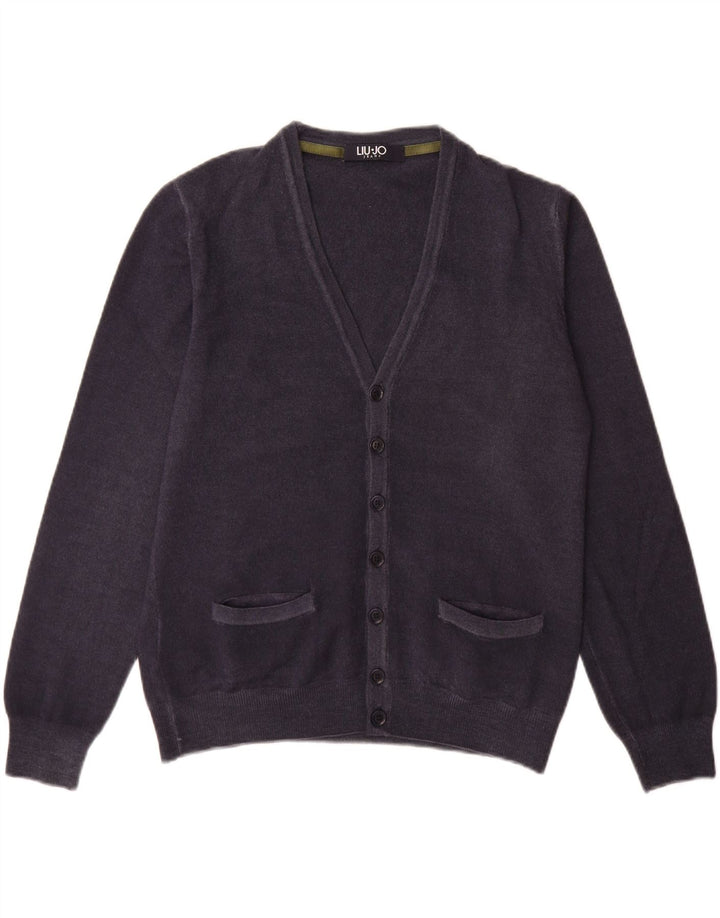 Liu Jo Herren-Strickjacke, große marineblaue Wolle