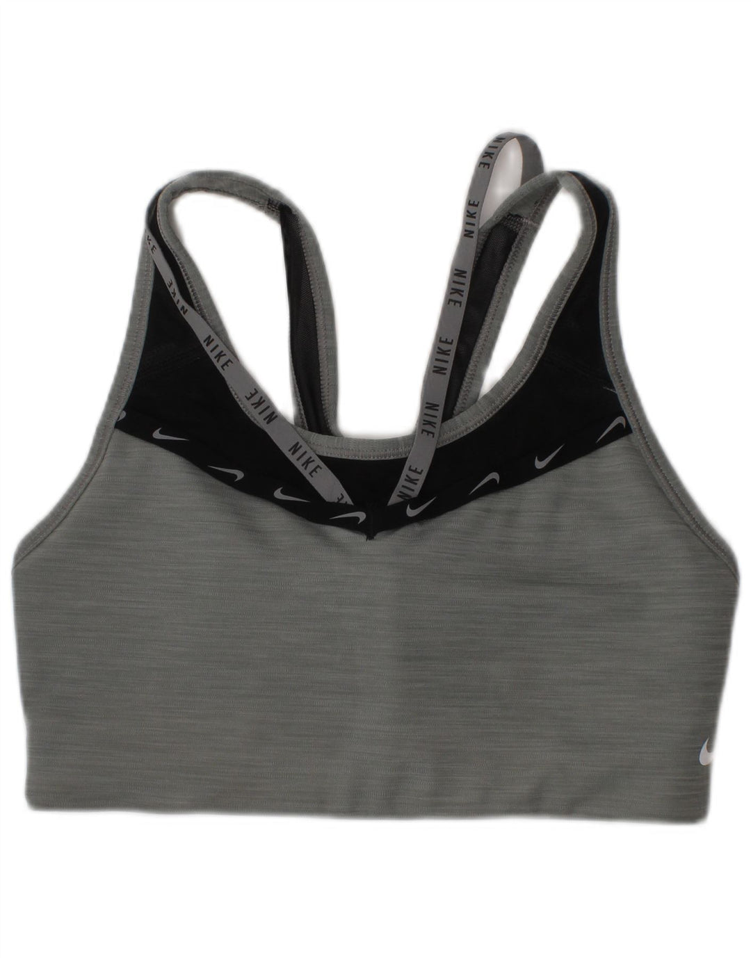 Nike Damen Graphic Sport-BH-Oberteil, Größe S, Grau, Sport