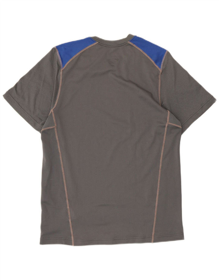Nike Herren Dri Fit T-Shirt Top Small Graues Colourblock-Polyester