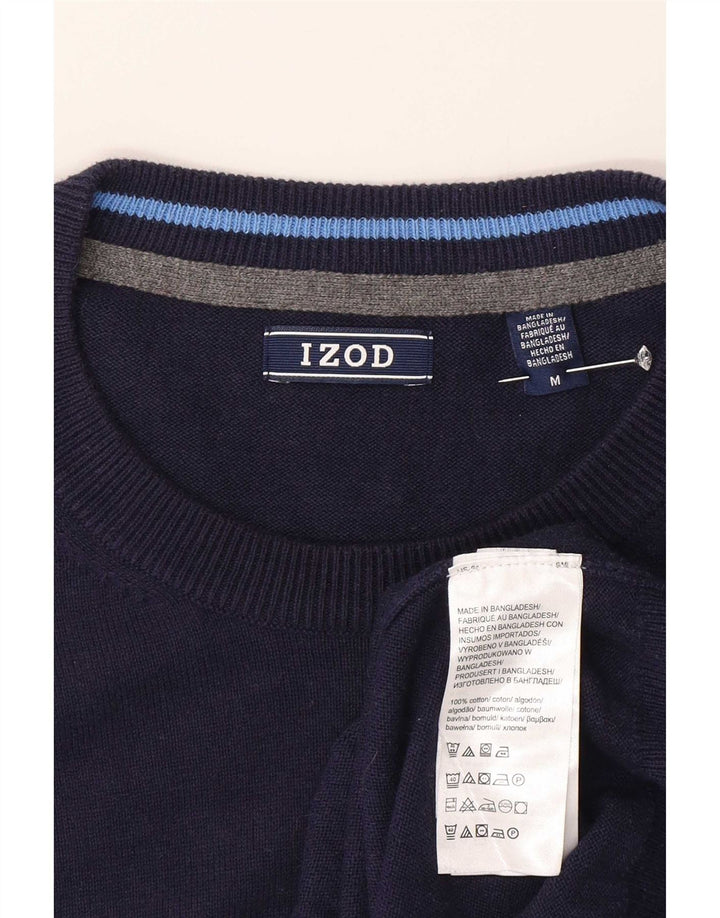 Izod Herren-Pullover mit Rundhalsausschnitt, mittlere marineblaue Baumwolle