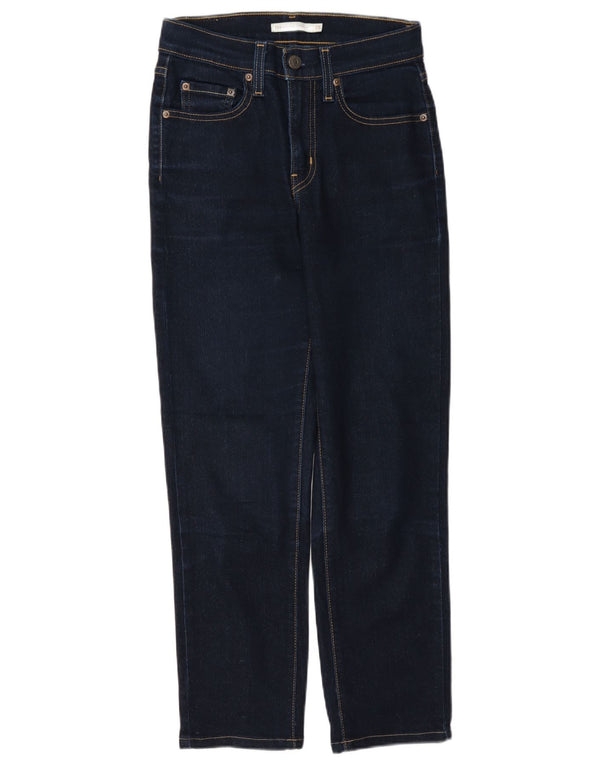 Levi's Damen 724 High Rise Straight Jeans W25 L28 Marineblaue Baumwolle