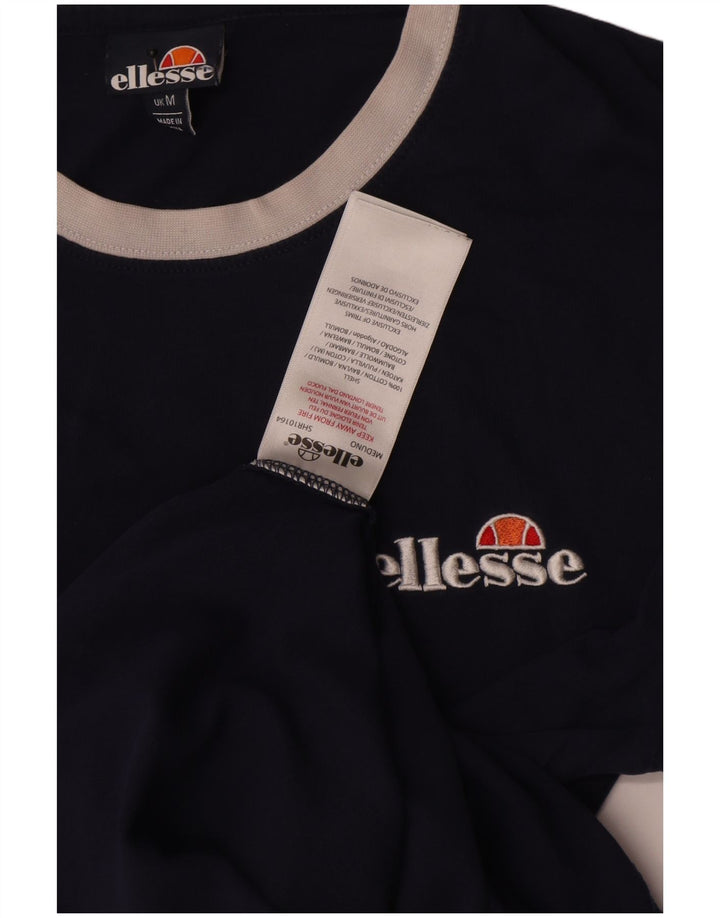 Ellesse Herren-T-Shirt mit Grafik, mittlere marineblaue Baumwolle