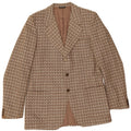 Vintage Herren 3 Knopf Blazer Jacke IT 52 XL Braune geometrische Wolle