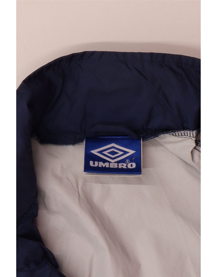 UMBRO Herren-Regenjacke mit Kapuze, lockere Passform, UK 38, mittleres Marineblau