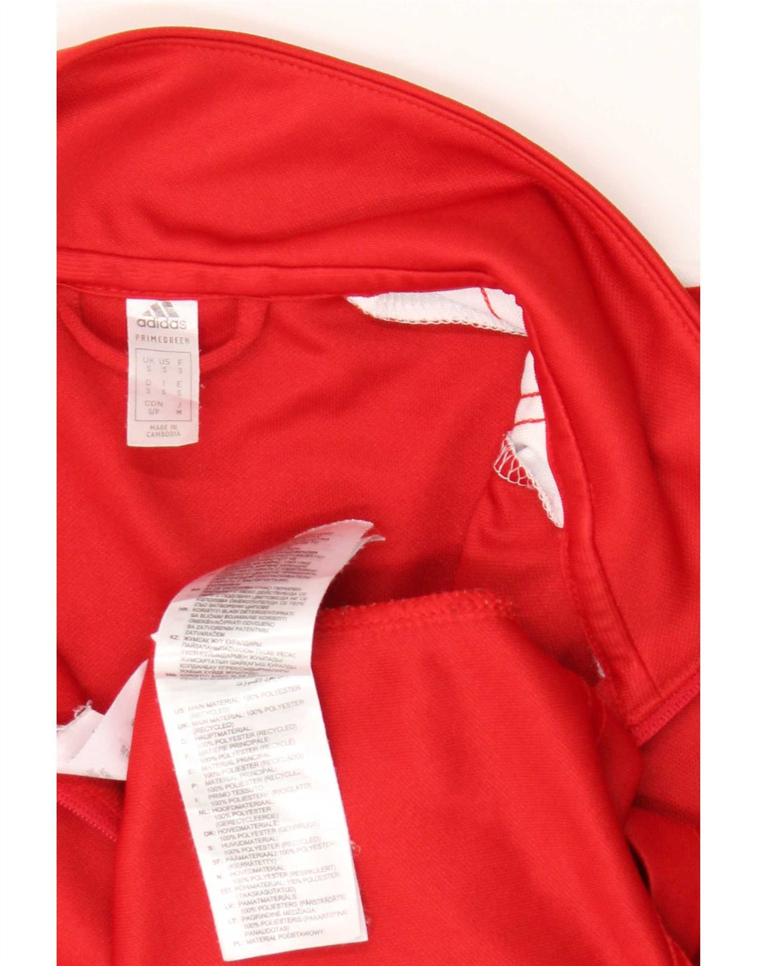 Adidas Herren Pullover-Trainingsanzug mit Adler-Grafik, Größe S, Rot, Farbblock