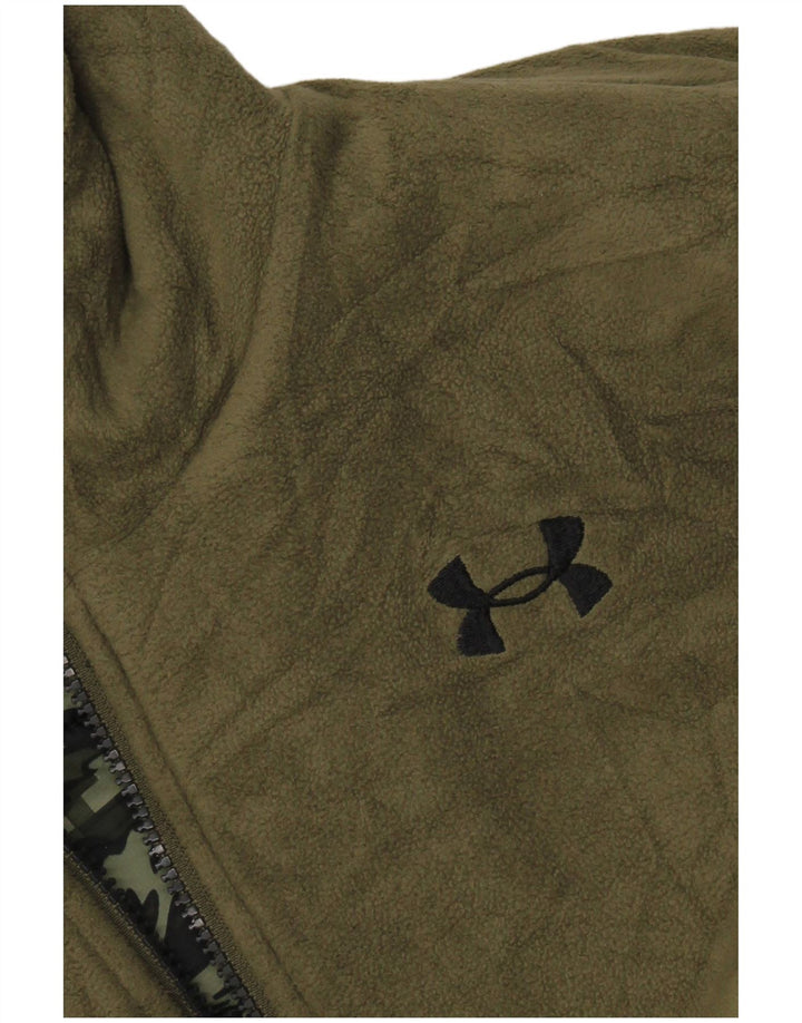 UNDER ARMOUR Wattierter Jungenmantel mit Kapuze, 13–14 Jahre, Khaki-Tarnung