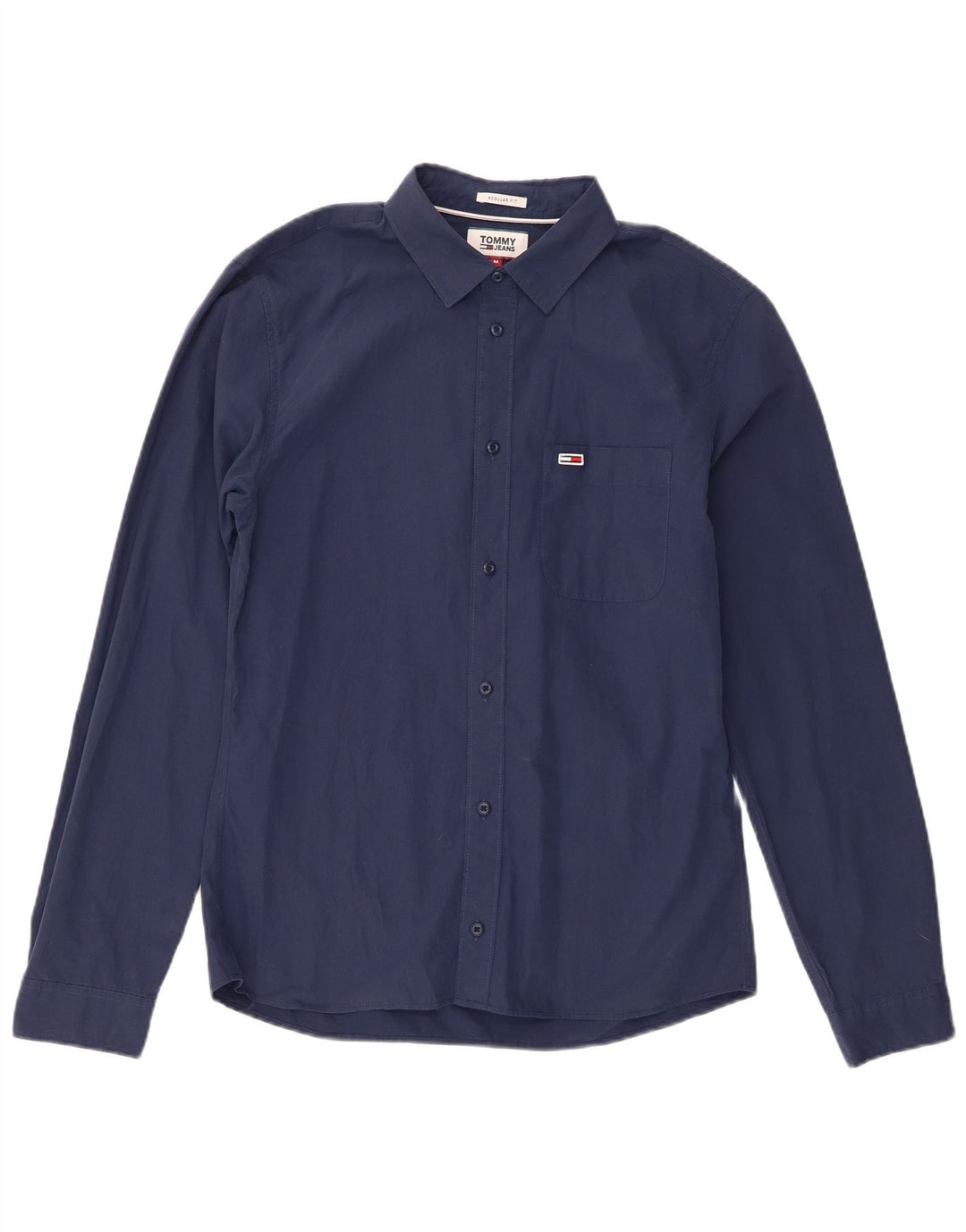 Tommy Hilfiger Herren-Hemd mit normaler Passform, mittelmarineblau