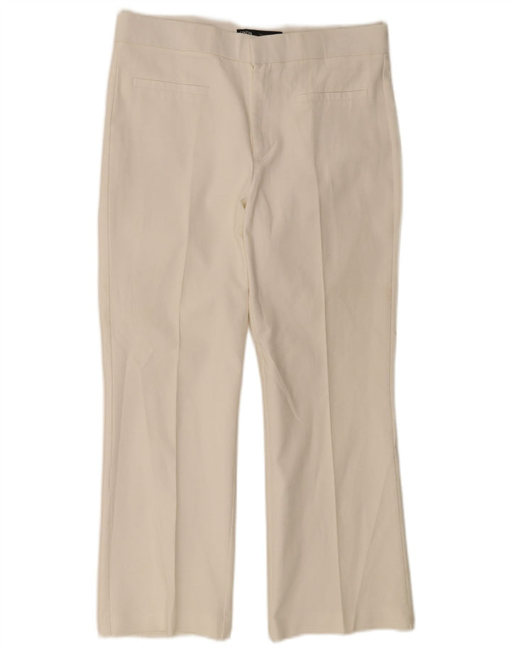 Gerade geschnittene Damenhose von Zara, Größe L, W30, L25, Weiß