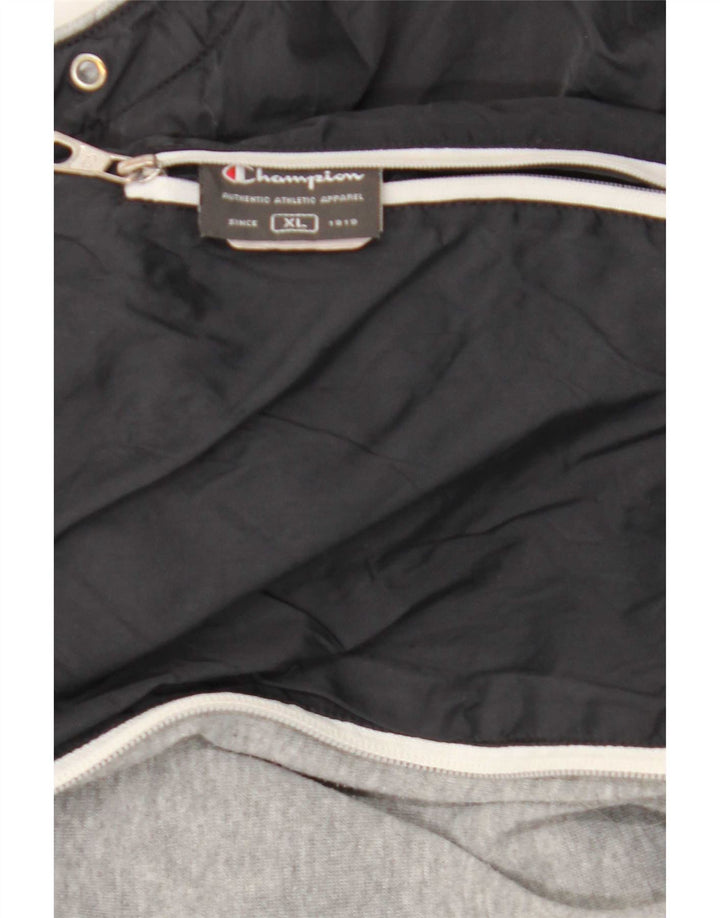 Champion Herren-Kapuzenpullover mit Reißverschluss, XL, Grau