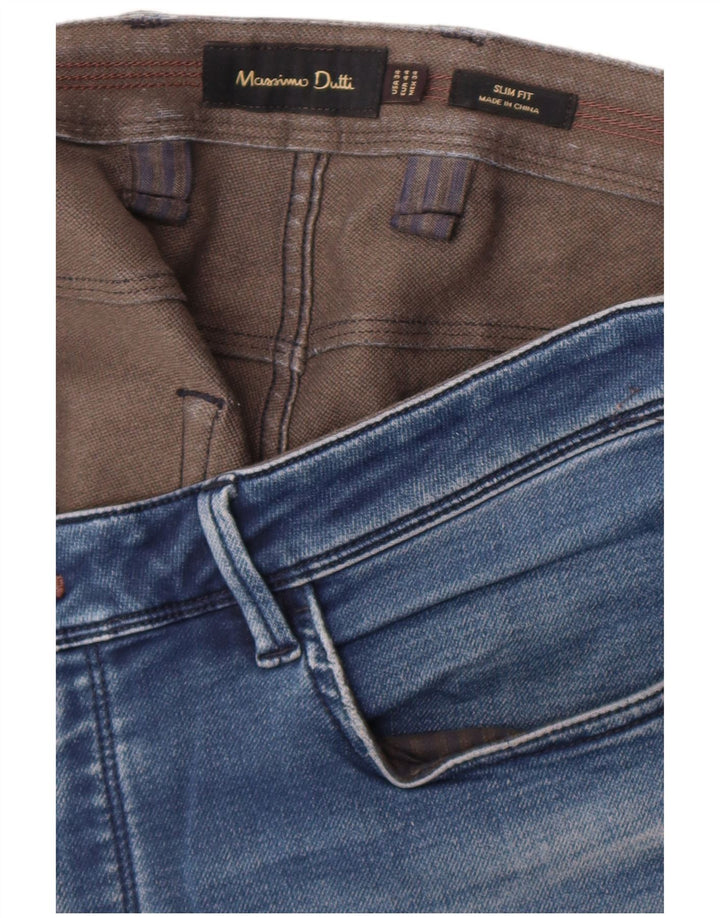 Massimo Dutti Herren Slim Jeans EU 44 Large W34 L32 Blau