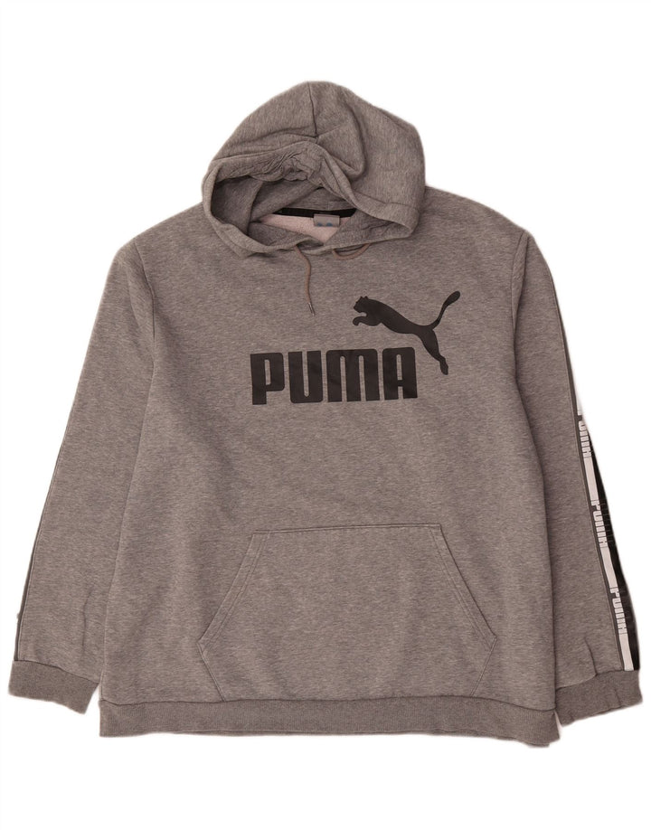 Puma Herren Graphic Hoodie Pullover 2XL Grau Baumwolle