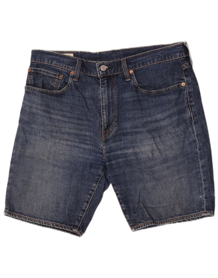 Levi's Herren 412 Denim Shorts W34 Große blaue Baumwolle