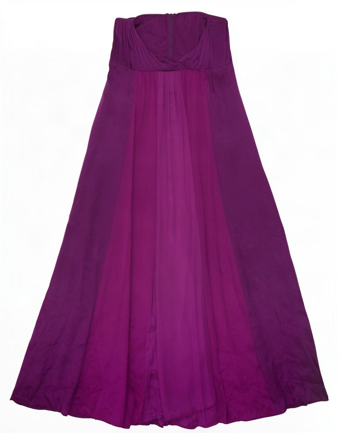 Trägerloses Damenkleid von Monsoon, UK 12, Mittelviolett, Farbblock-Seide