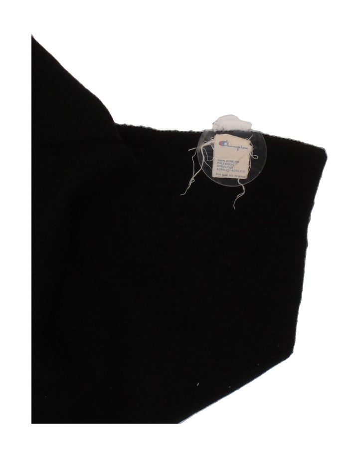CHAMPION Mens Knit Rectangle Scarf One Size L52 Black Acrylic Vintage Champion and Second-Hand Champion from Messina Hembry 