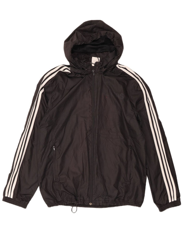Adidas Herren-Regenjacke mit Kapuze, UK 38, mittelschwarz, Polyester