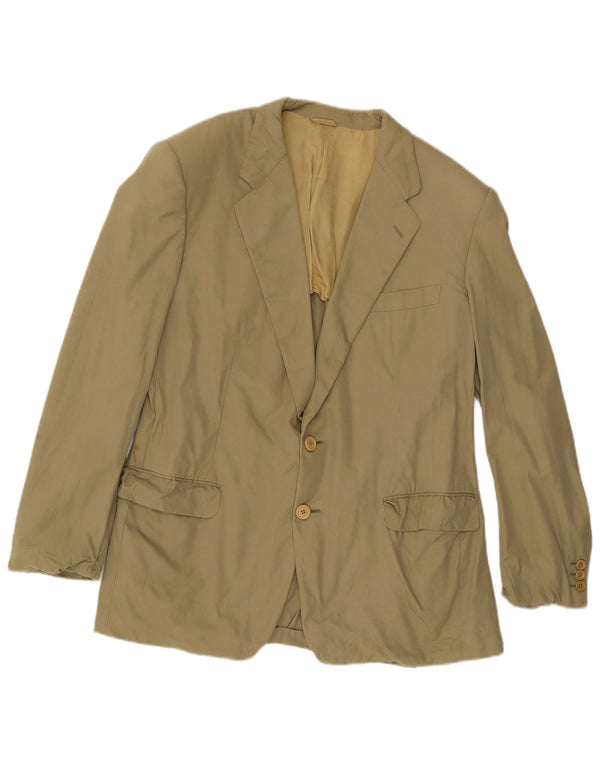 Burberry Herren-Blazer mit 2 Knöpfen, IT 52, große Khaki-Baumwolle