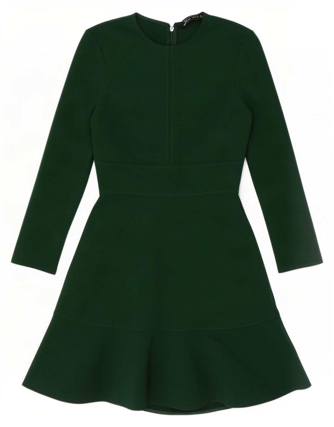 Zara Damen-Langarmkleid in A-Linie, Gr. 10, Größe S, Grün, Polyester