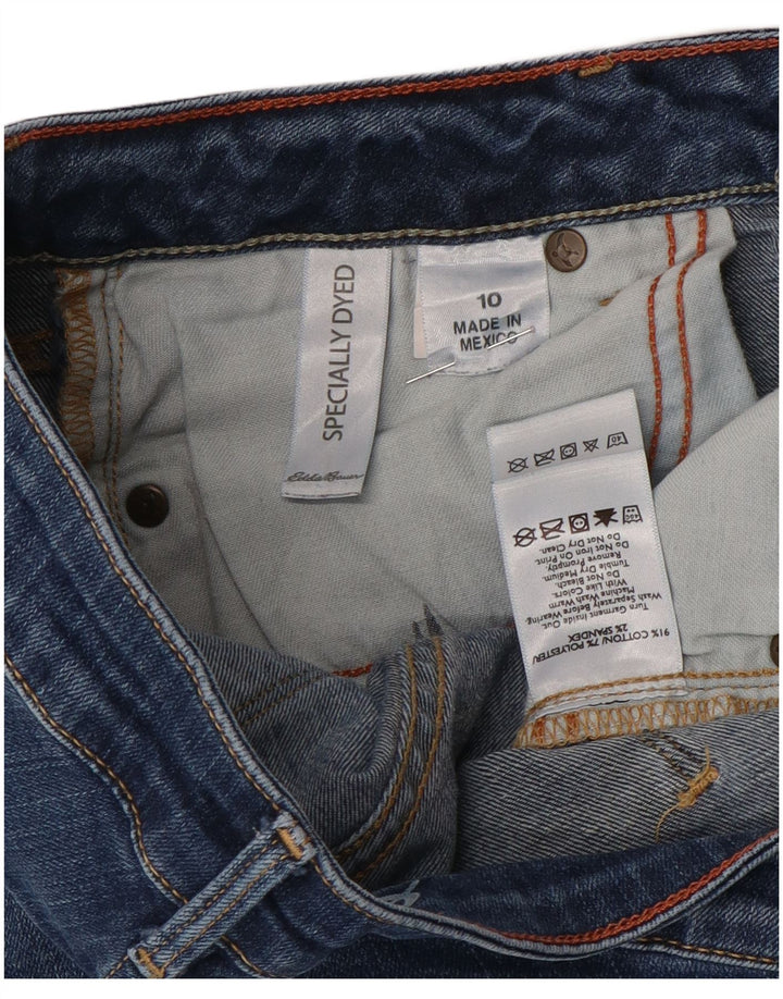 Eddie Bauer Damen Straight Jeans US 10 Large W32 L30 Blaue Baumwolle