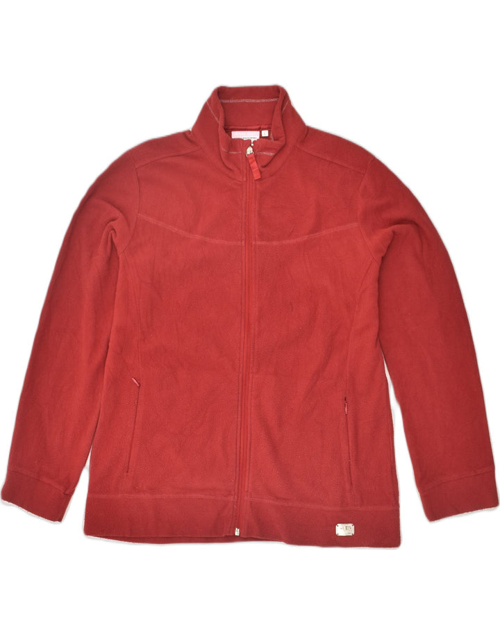 CHAMPION Womens Outdoor Fleece Jacket UK 16 Large Red Polyester | Vintage Champion | Thrift | Second-Hand Champion | Used Clothing | Messina Hembry 
