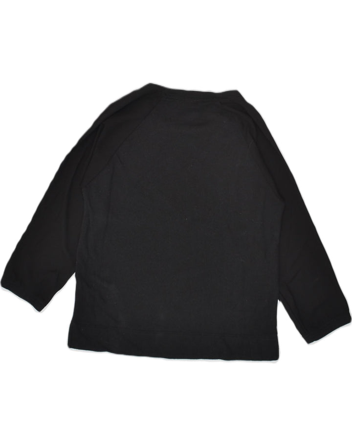 J. CREW Womens Sweatshirt Jumper UK 14 Medium Black Cotton | Vintage J. Crew | Thrift | Second-Hand J. Crew | Used Clothing | Messina Hembry 