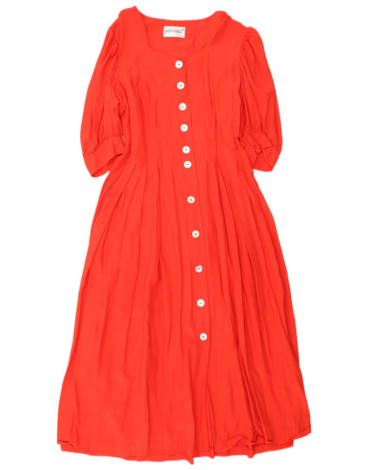 Petressa Damen Maxikleid mit kurzen Ärmeln IT 42 Mittelorange