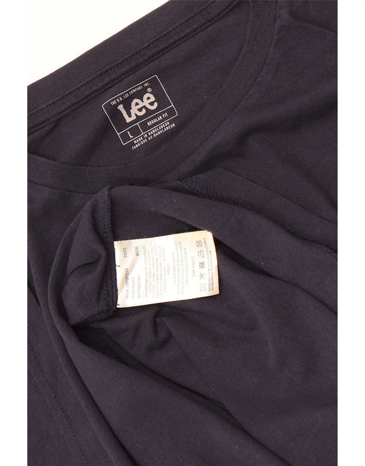 Lee Herren-T-Shirt mit normaler Passform, groß, marineblau, Baumwolle