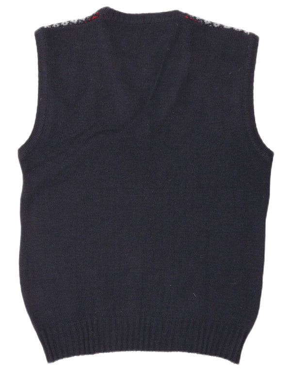 WRANGLER Herren-Tanktop, mittelgroß, Marineblau, Argyle-/Diamant-Wolle